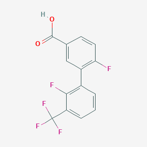 molecular formula C14H7F5O2 B6409953 4-Fluoro-3-(2-fluoro-3-trifluoromethylphenyl)benzoic acid, 95% CAS No. 1261915-83-6