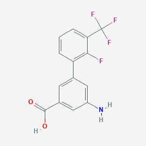 molecular formula C14H9F4NO2 B6409958 3-Amino-5-(2-fluoro-3-trifluoromethylphenyl)benzoic acid, 95% CAS No. 1261934-86-4