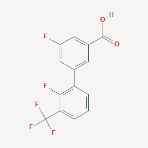 molecular formula C14H7F5O2 B6409985 5-Fluoro-3-(2-fluoro-3-trifluoromethylphenyl)benzoic acid, 95% CAS No. 1261915-94-9