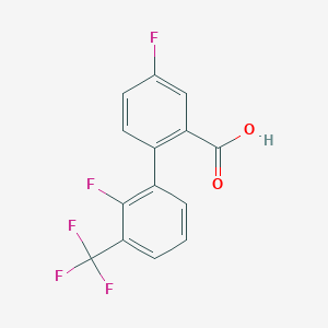 molecular formula C14H7F5O2 B6410009 5-Fluoro-2-(2-fluoro-3-trifluoromethylphenyl)benzoic acid, 95% CAS No. 1261898-74-1