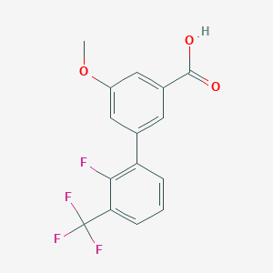 molecular formula C15H10F4O3 B6410014 3-(2-Fluoro-3-trifluoromethylphenyl)-5-methoxybenzoic acid, 95% CAS No. 1261994-26-6
