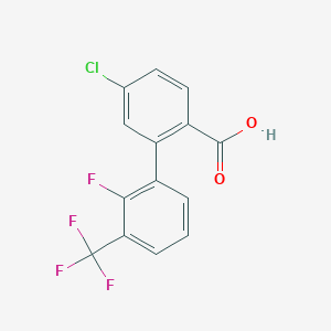 4-Chloro-2-(2-fluoro-3-trifluoromethylphenyl)benzoic acid, 95%