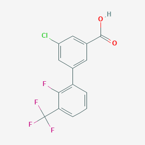 molecular formula C14H7ClF4O2 B6410034 5-Chloro-3-(2-fluoro-3-trifluoromethylphenyl)benzoic acid, 95% CAS No. 1261938-65-1