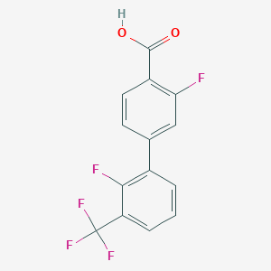 molecular formula C14H7F5O2 B6410039 2-Fluoro-4-(2-fluoro-3-trifluoromethylphenyl)benzoic acid, 95% CAS No. 1261934-92-2
