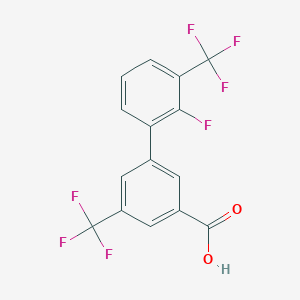 molecular formula C15H7F7O2 B6410049 3-(2-Fluoro-3-trifluoromethylphenyl)-5-trifluoromethylbenzoic acid, 95% CAS No. 1261938-83-3