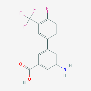 molecular formula C14H9F4NO2 B6410096 3-Amino-5-(4-fluoro-3-trifluoromethylphenyl)benzoic acid, 95% CAS No. 1261916-19-1