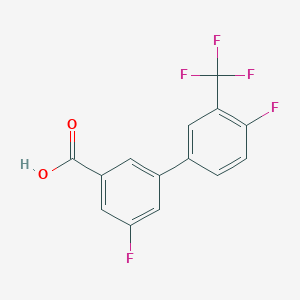 molecular formula C14H7F5O2 B6410097 5-Fluoro-3-(4-fluoro-3-trifluoromethylphenyl)benzoic acid, 95% CAS No. 1261916-33-9