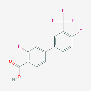 2-Fluoro-4-(4-fluoro-3-trifluoromethylphenyl)benzoic acid, 95%