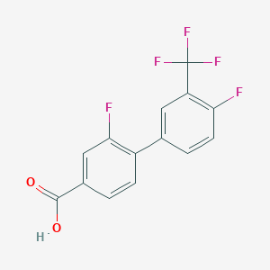 molecular formula C14H7F5O2 B6410119 3-Fluoro-4-(4-fluoro-3-trifluoromethylphenyl)benzoic acid, 95% CAS No. 1261893-67-7