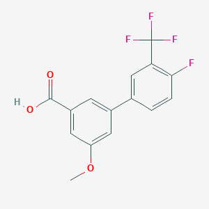 molecular formula C15H10F4O3 B6410165 3-(4-Fluoro-3-trifluoromethylphenyl)-5-methoxybenzoic acid, 95% CAS No. 1261984-53-5