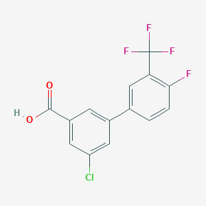 molecular formula C14H7ClF4O2 B6410179 5-Chloro-3-(4-fluoro-3-trifluoromethylphenyl)benzoic acid, 95% CAS No. 1261968-29-9