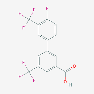 3-(4-Fluoro-3-trifluoromethylphenyl)-5-trifluoromethylbenzoic acid, 95%