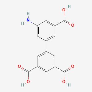 molecular formula C15H11NO6 B6410215 3-Amino-5-(3,5-dicarboxyphenyl)benzoic acid, 95% CAS No. 1261916-72-6