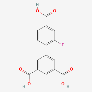 molecular formula C15H9FO6 B6410222 4-(3,5-Dicarboxyphenyl)-3-fluorobenzoic acid, 95% CAS No. 1261914-70-8