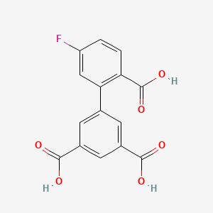 molecular formula C15H9FO6 B6410247 2-(3,5-Dicarboxyphenyl)-4-fluorobenzoic acid, 95% CAS No. 1261916-79-3