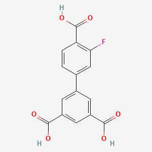 molecular formula C15H9FO6 B6410262 4-(3,5-Dicarboxyphenyl)-2-fluorobenzoic acid, 95% CAS No. 1261939-31-4