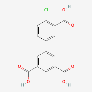 molecular formula C15H9ClO6 B6410295 2-Chloro-5-(3,5-dicarboxyphenyl)benzoic acid, 95% CAS No. 1261916-90-8