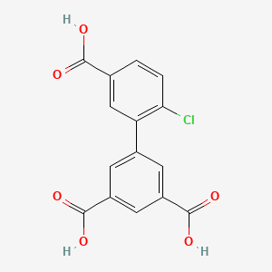 molecular formula C15H9ClO6 B6410316 4-Chloro-3-(3,5-dicarboxyphenyl)benzoic acid, 95% CAS No. 1261994-80-2