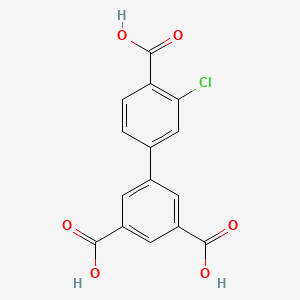 molecular formula C15H9ClO6 B6410339 2-Chloro-4-(3,5-dicarboxyphenyl)benzoic acid, 95% CAS No. 1261994-52-8