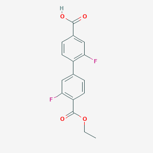 molecular formula C16H12F2O4 B6410505 4-[4-(Ethoxycarbonyl)-3-fluorophenyl]-3-fluorobenzoic acid, 95% CAS No. 1261909-76-5