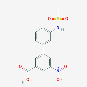 molecular formula C14H12N2O6S B6411147 3-(3-Methylsulfonylaminophenyl)-5-nitrobenzoic acid, 95% CAS No. 1261979-46-7