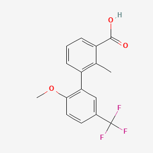 molecular formula C16H13F3O3 B6411273 3-(2-Methoxy-5-trifluoromethylphenyl)-2-methylbenzoic acid, 95% CAS No. 1262006-54-1