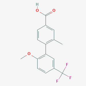 molecular formula C16H13F3O3 B6411281 4-(2-Methoxy-5-trifluoromethylphenyl)-3-methylbenzoic acid, 95% CAS No. 1261917-67-2