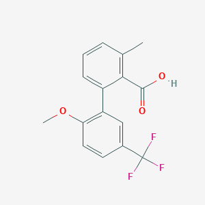 molecular formula C16H13F3O3 B6411291 2-(2-Methoxy-5-trifluoromethylphenyl)-6-methylbenzoic acid, 95% CAS No. 1261968-80-2