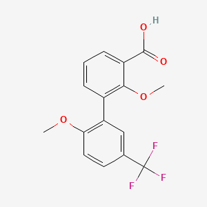 3-(2-Methoxy-5-trifluoromethylphenyl)-2-methoxybenzoic acid, 95%