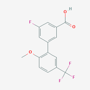 molecular formula C15H10F4O3 B6411359 5-Fluoro-3-(2-methoxy-5-trifluoromethylphenyl)benzoic acid, 95% CAS No. 1261987-26-1