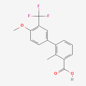 molecular formula C16H13F3O3 B6411422 3-(4-Methoxy-3-trifluoromethylphenyl)-2-methylbenzoic acid, 95% CAS No. 1261916-94-2