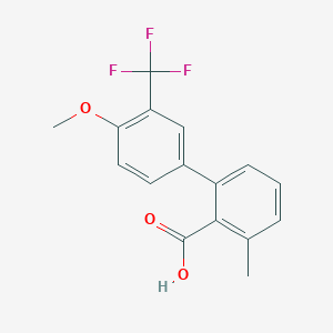 molecular formula C16H13F3O3 B6411429 2-(4-Methoxy-3-trifluoromethylphenyl)-6-methylbenzoic acid, 95% CAS No. 1261900-49-5