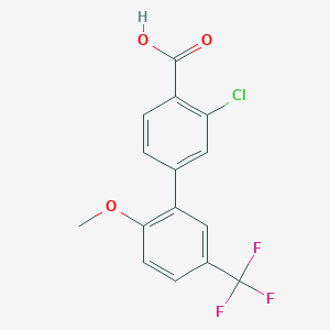 2-Chloro-4-(2-methoxy-5-trifluoromethylphenyl)benzoic acid, 95%
