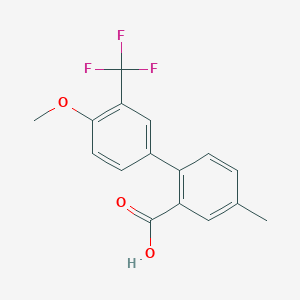 molecular formula C16H13F3O3 B6411442 2-(4-Methoxy-3-trifluoromethylphenyl)-5-methylbenzoic acid, 95% CAS No. 1261916-98-6