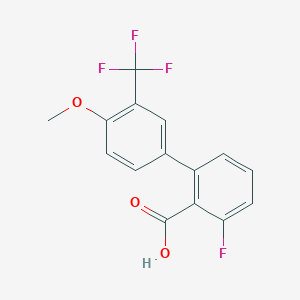 6-Fluoro-2-(4-methoxy-3-trifluoromethylphenyl)benzoic acid, 95%