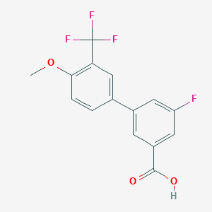 molecular formula C15H10F4O3 B6411480 5-Fluoro-3-(4-methoxy-3-trifluoromethylphenyl)benzoic acid, 95% CAS No. 1261911-26-5