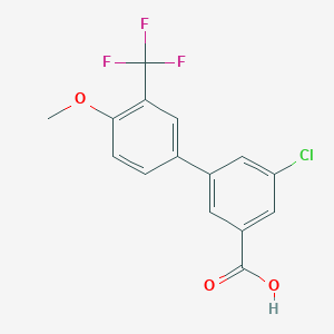 molecular formula C15H10ClF3O3 B6411513 5-Chloro-3-(4-methoxy-3-trifluoromethylphenyl)benzoic acid, 95% CAS No. 1261987-53-4