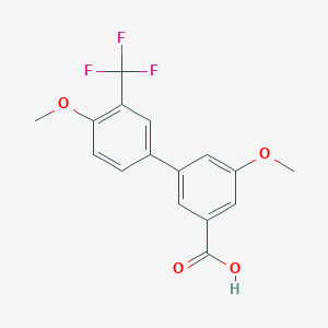 molecular formula C16H13F3O4 B6411539 3-(4-Methoxy-3-trifluoromethylphenyl)-5-methoxybenzoic acid, 95% CAS No. 1261900-53-1