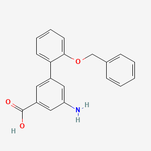 molecular formula C20H17NO3 B6411573 3-Amino-5-(2-benzyloxyphenyl)benzoic acid, 95% CAS No. 1261989-93-8