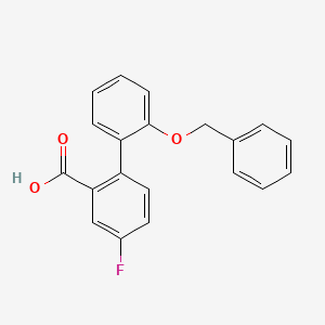 molecular formula C20H15FO3 B6411578 2-(2-Benzyloxyphenyl)-5-fluorobenzoic acid, 95% CAS No. 1261911-52-7