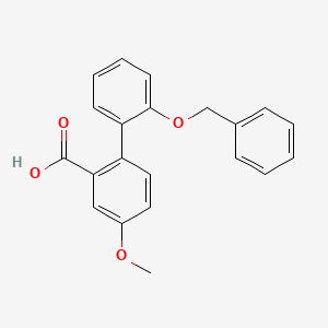 molecular formula C21H18O4 B6411607 2-(2-Benzyloxyphenyl)-5-methoxybenzoic acid, 95% CAS No. 1261911-85-6