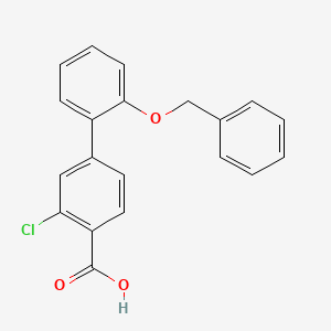 molecular formula C20H15ClO3 B6411639 4-(2-Benzyloxyphenyl)-2-chlorobenzoic acid, 95% CAS No. 1261915-42-7