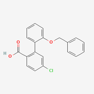 molecular formula C20H15ClO3 B6411647 2-(2-Benzyloxyphenyl)-4-chlorobenzoic acid, 95% CAS No. 1261996-10-4