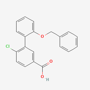 molecular formula C20H15ClO3 B6411649 3-(2-Benzyloxyphenyl)-4-chlorobenzoic acid, 95% CAS No. 1261938-29-7