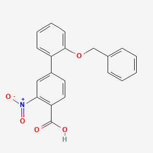 molecular formula C20H15NO5 B6411681 4-(2-Benzyloxyphenyl)-2-nitrobenzoic acid, 95% CAS No. 1261981-27-4