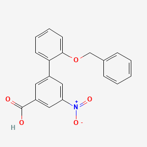molecular formula C20H15NO5 B6411692 3-(2-Benzyloxyphenyl)-5-nitrobenzoic acid, 95% CAS No. 1261911-94-7