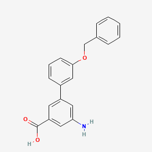 molecular formula C20H17NO3 B6411697 3-Amino-5-(3-benzyloxyphenyl)benzoic acid, 95% CAS No. 1261955-94-5