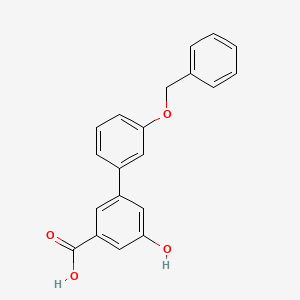 molecular formula C20H16O4 B6411704 3-(3-Benzyloxyphenyl)-5-hydroxybenzoic acid, 95% CAS No. 1258633-19-0