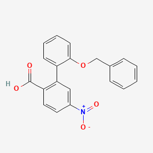 molecular formula C20H15NO5 B6411715 2-(2-Benzyloxyphenyl)-4-nitrobenzoic acid, 95% CAS No. 1262011-05-1