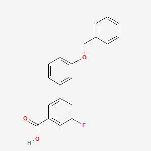 molecular formula C20H15FO3 B6411719 3-(3-Benzyloxyphenyl)-5-fluorobenzoic acid, 95% CAS No. 1261912-27-9